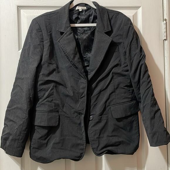 Moon River Gray Striped Blazer Medium Retails $168 - Picture 4 of 10